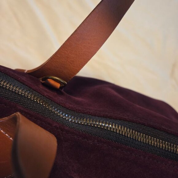 PARKER THATCH SUEDE BURGUNDY CHARLIE BAG - Picture 4 of 9